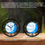 Horloge murale ronde en fer 10 po avec mouvement à quartz silencieux, chiffres arabes, impression UV-1375401527
