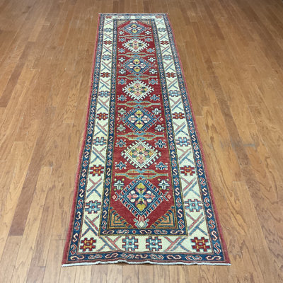  Handmade Kazak Wool Runner
