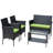 4 PC Rattan Patio Furniture Set Outdoor Patio Cushioned Seat Wicker Sofa-1731358381