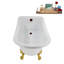 Baignoire sur pattes 58 po, plateau, bonde et pieds à griffes 58 po Streamlin-102219861-101628929