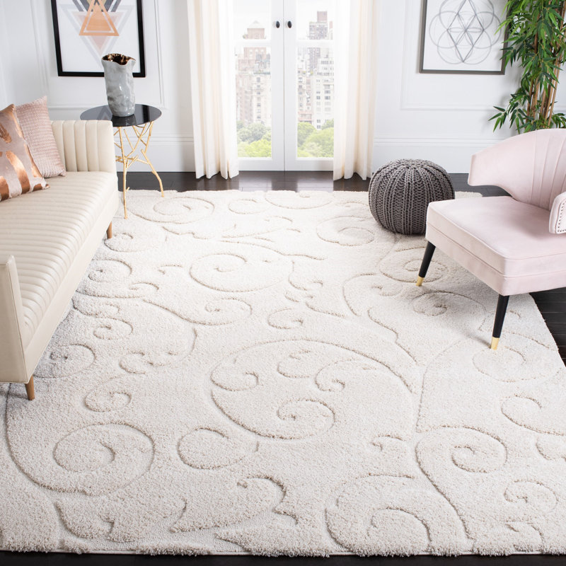 Amza Area Rug, Square 4', Cream