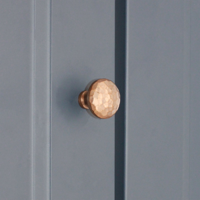 Hammered Mushroom Cupboard Knob, Antique, 3.8 cm