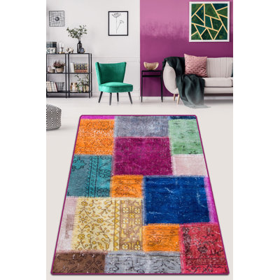 Premium Hall Carpet (2.6 x 6.6 ft), 100% Polyester, 0.4 in Pile Height | Antibacterial, Non-Slip Underside, Machine Washable at 30°C | Ideal for Entryways & Living Spaces, Soft & Durable Design