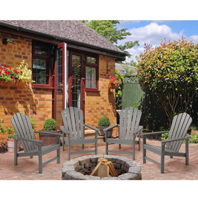 Zawadi HDPE Stacking Adirondack Chair