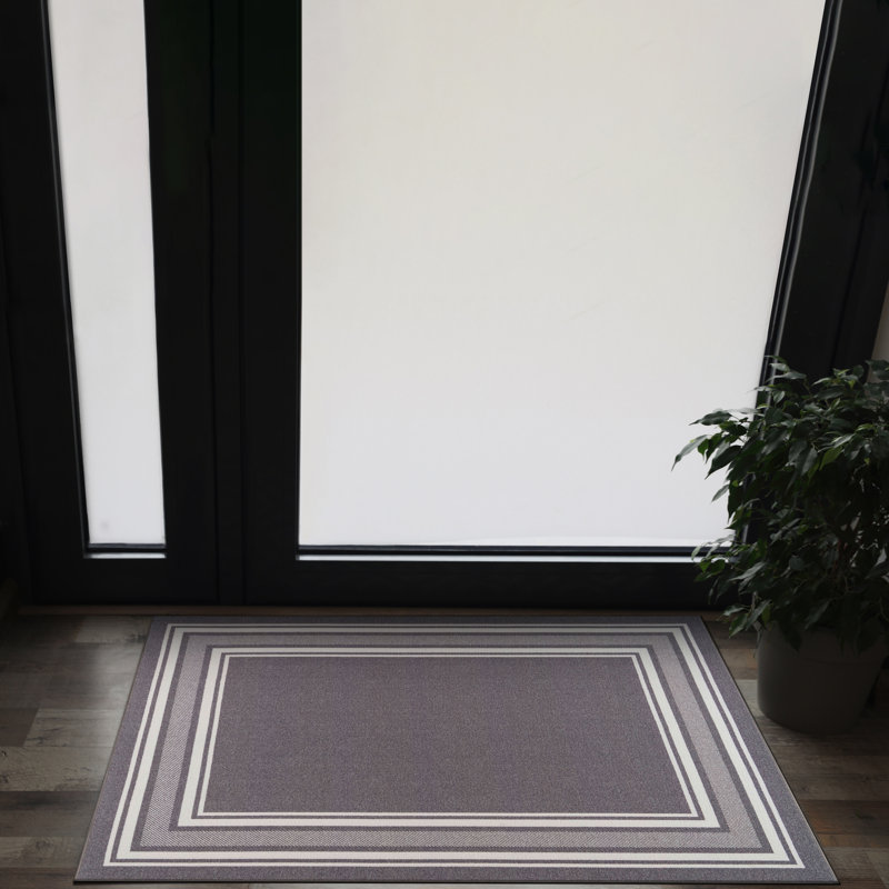 Tapis gris Quinter, Rectangle 2 pi x 2 pi 11 po
