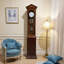 Horloge murale 74,8 po style français rétro en bois de rose brun avec fonction carillon musical
