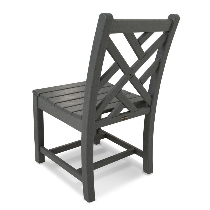 Lakeside POLYWOOD Chippendale Dining Side Chair, Slate Gray