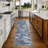 Blue Machine Washable Modern Geometric Soft Non-slip Foldable Area Rug-709858090