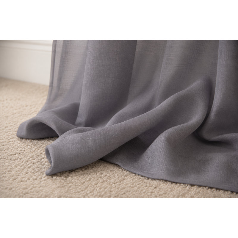 Morning Mist Sheer Curtain Single Panel, 52" W x 84" L