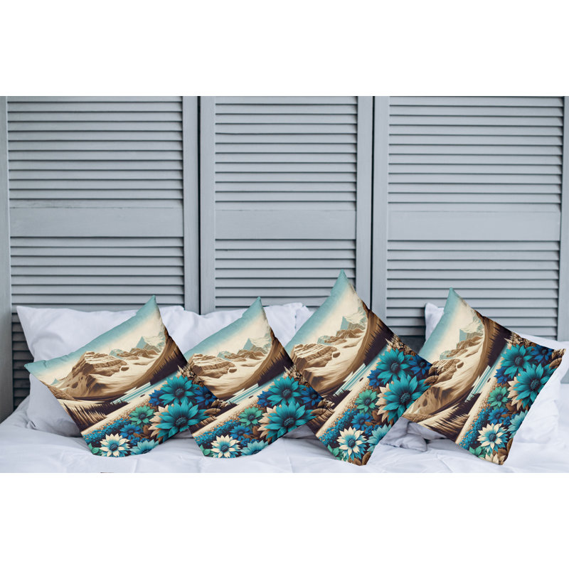 Fabric Reversible Throw Pillow, 24"H x 24"W