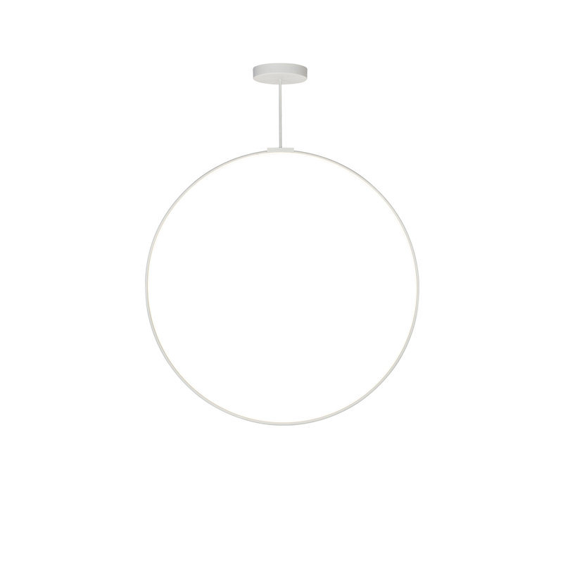 Cirque 1 - Light LED Unique/Statement Pendant, White, 95.63" H x 48" W x 0.75" D