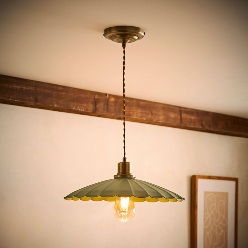Alasia 1 - Light Satin Pendant, Yes, Moss Green