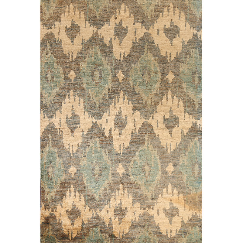 Tapis oriental contemporain abstrait 6 x 9