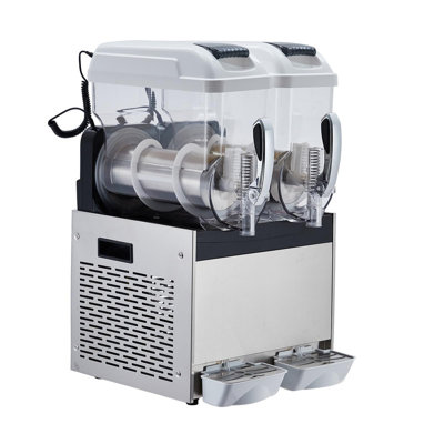 700W Commercial Slushy Machine – Double Tank 12L Stainless Steel, Frozen Drink Maker for Bars & Parties