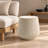 Fluted MGO Pedestal Side Table with Stone-Look Finish