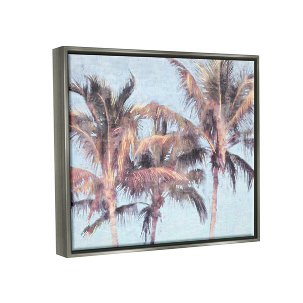 Bay Isle Home Looming Palm Trees Tropical Sky Framed On Canvas by Nina ...