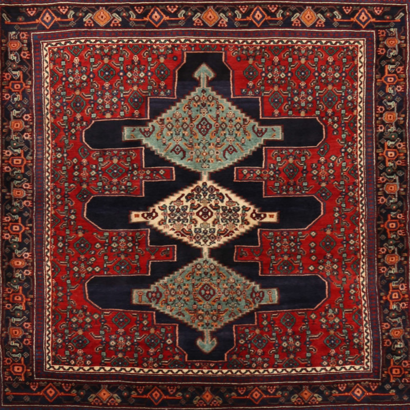 Tapis oriental rouge / noir, Rectangle 5 pi x 8 pi