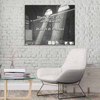 Artsy Quote "Study first, play afterwards." By Daniel D. Palmer Gallery Wrapped Canvas