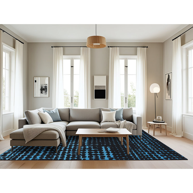 Tapis abstrait moderne 4395, Rectangle 8 pi x 10 pi