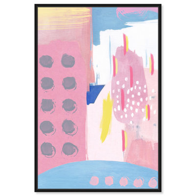 Doll Memories - Jolie toile bleue abstraite colorée par Art Remedy