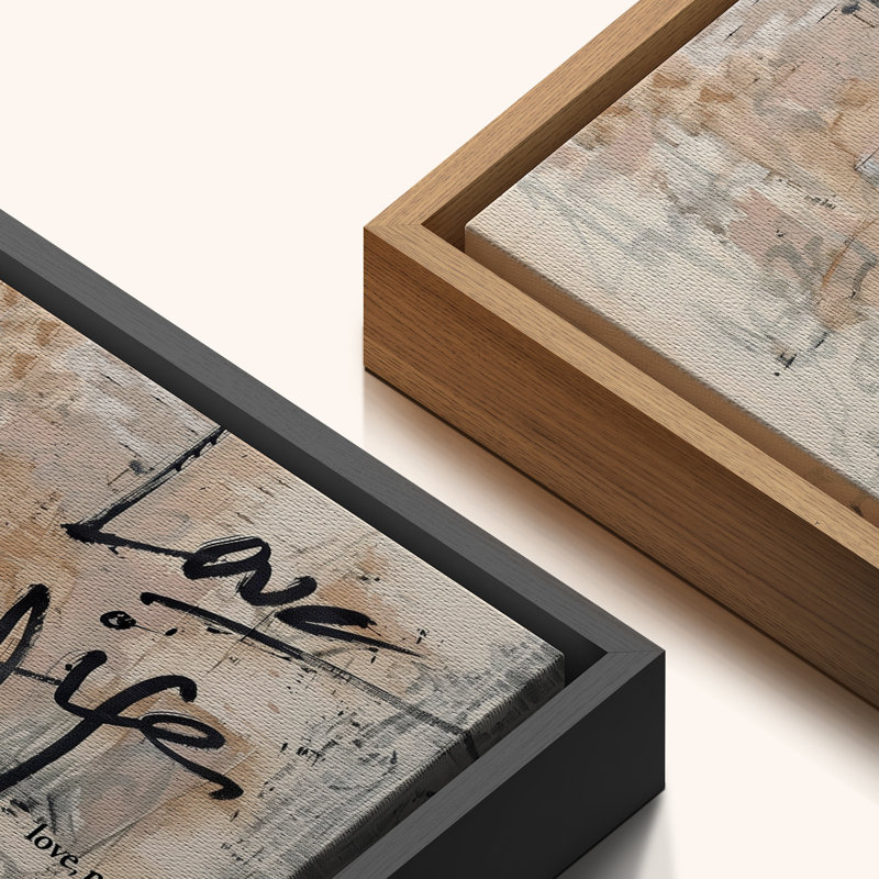 Abstrait abstrait graffiti noir neutre, impression d'art moderne minimaliste Mid-Century, Naturel, H 36 po x l 24 po