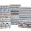 Ensemble de draps 4 pièces très grand imprimé à chevrons gris-128367484