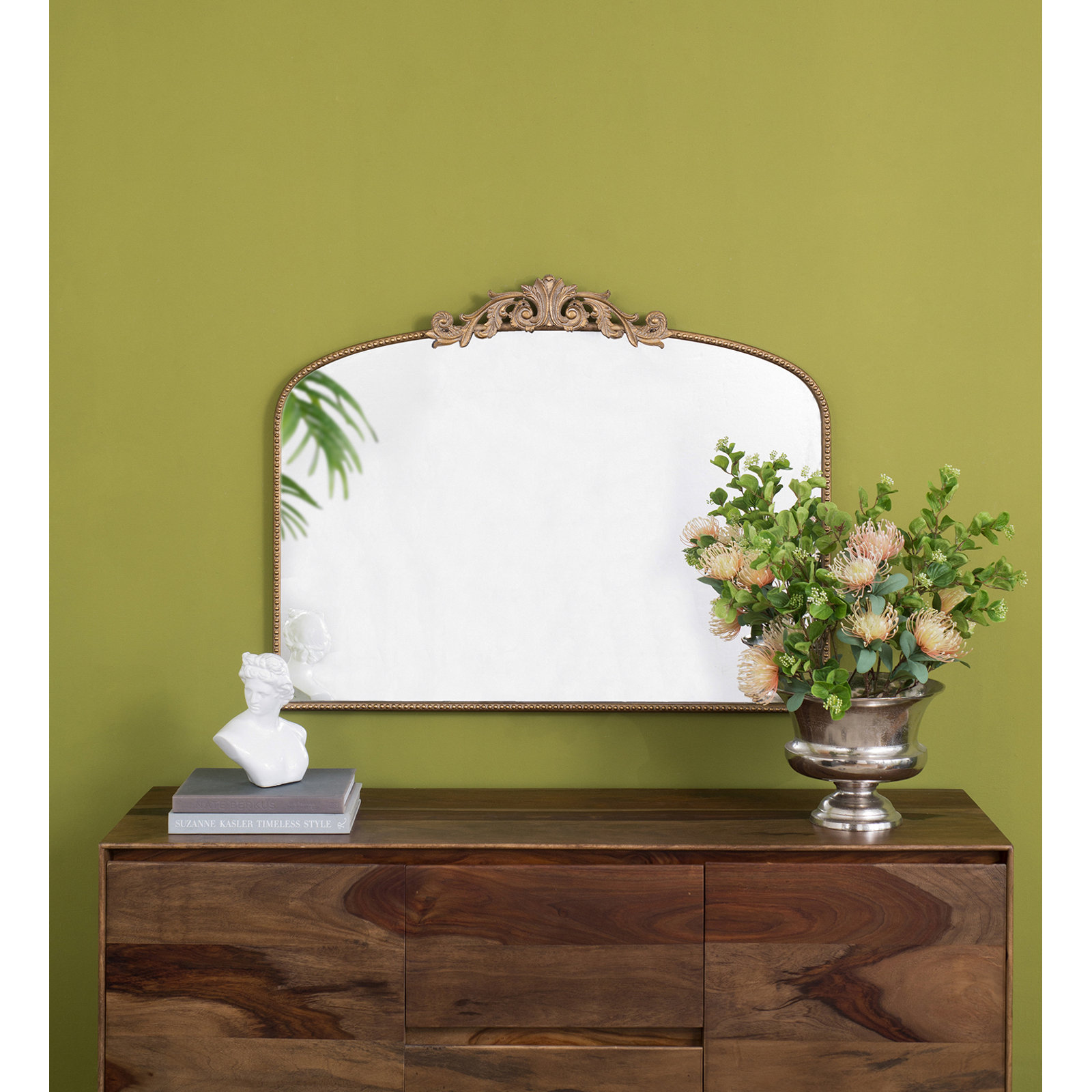 Emmeline Metal Arch Mirror, Gold, 31" x 40"