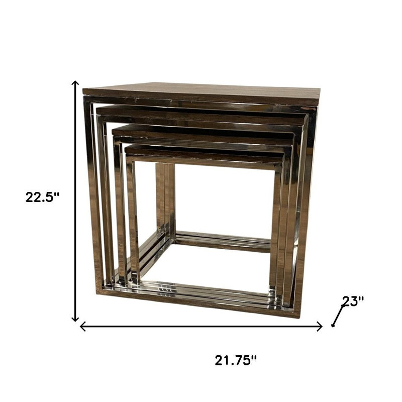 Solid Wood Top End Table