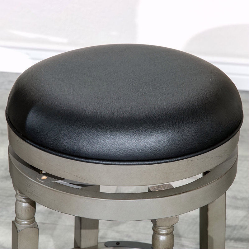 Tabouret 30 ", siège en cuir