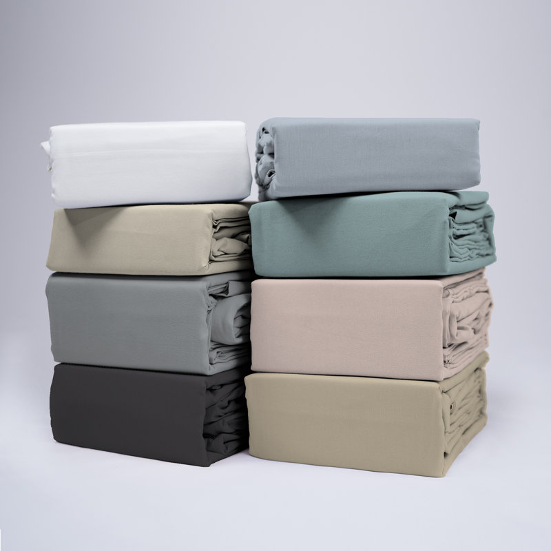 Dark Gray Full Cotton Sateen Deep Pocket Sheet Set