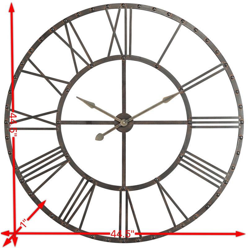 Metal Skeleton Wall Clock
