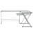 L-Shaped Tempered Glass Top Computer Desk With Pull Out Keyboard Panel, Clear