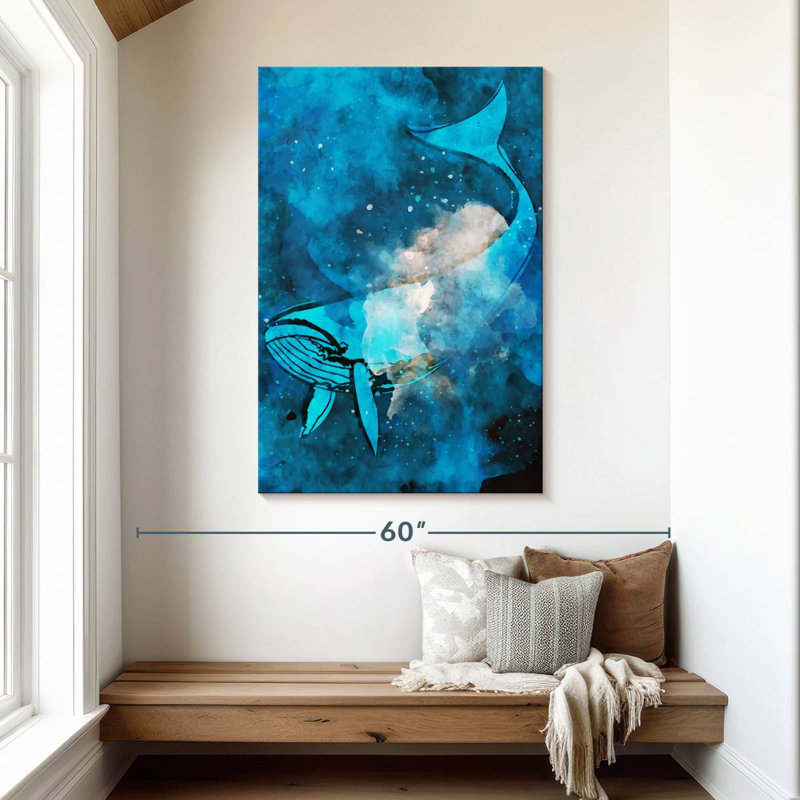 Brampt Whale In Blue, 48" H x 32" W