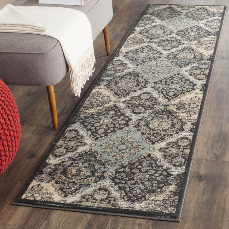 Floral Hand Woven Area Rug, Runner 66 x 244 cm