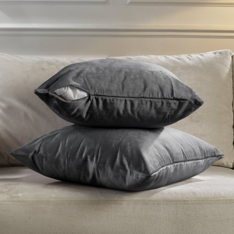 Matte Velvet Pillow Cover, 20" x 20", 67 Iron