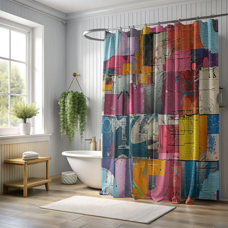 Colour Mix - Premium Shower Curtain, 74"H x 71"W