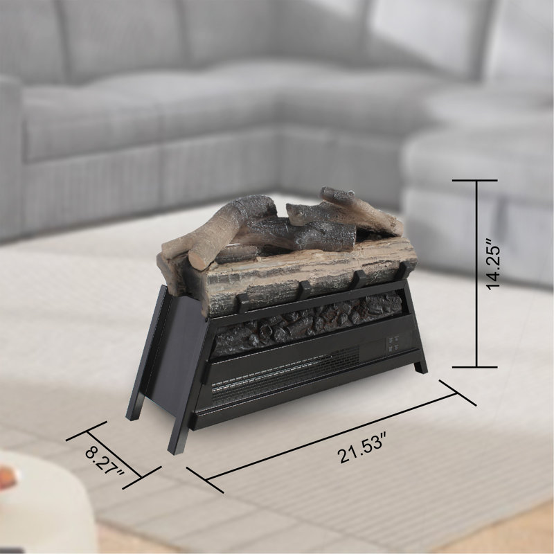 23" Electric Fireplace 3D Log Set Insert, Infrared Fireplace Heater For Indoor