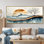 «Goose Animals Into A Winter Horizon I», art mural oie pour le salon