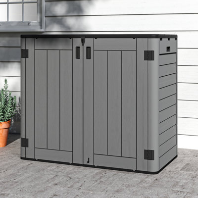 4 ft.W X 3.5 ft.H Outdoor Storage Unit with Shelving