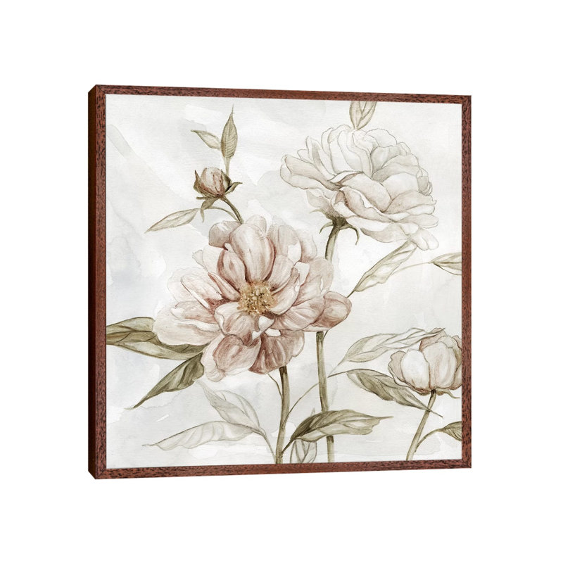 Washed Botanical II by Carol Robinson - Print on Canvas, Classic Brown Wood Framed, 66.04 cm H x 66.04 cm W