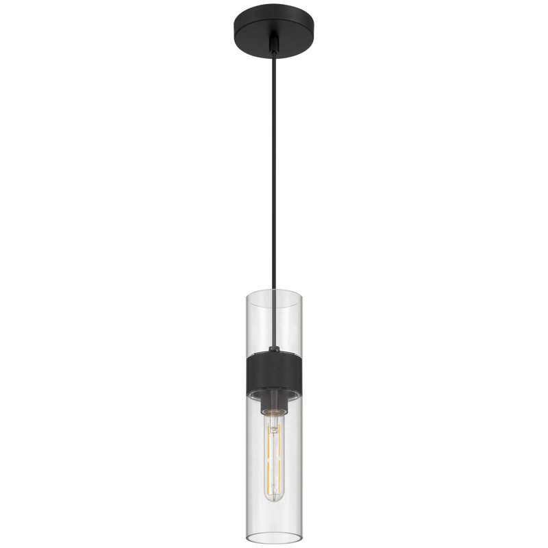 Nash 1 Light LED Pendant - Matte Black Finish, Matte Black