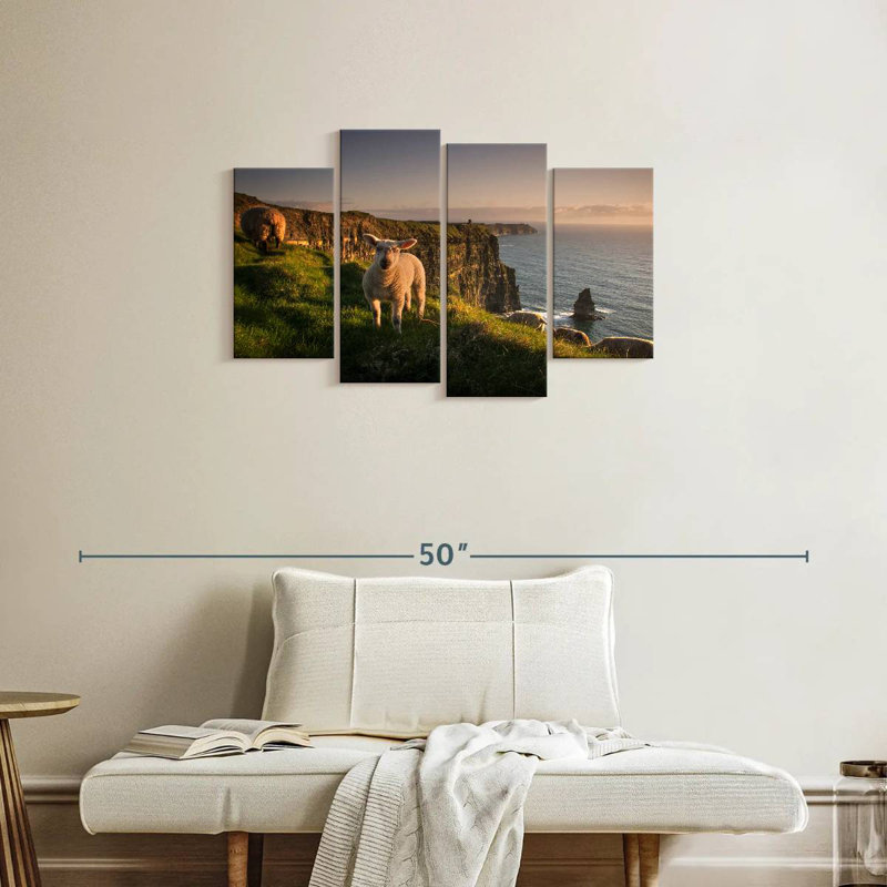 Brampt Moher Cliffs Sheep, 22"H x 36"W