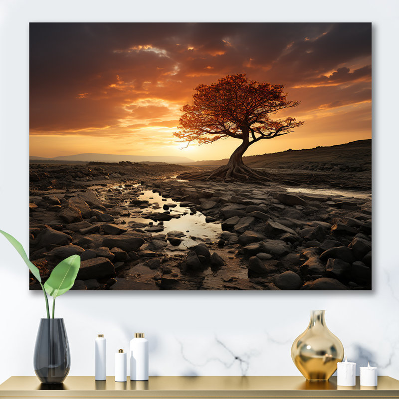 Volcan, volcan, émission II sur toile, H 16 po x l 32 po, Cadre photo noir
