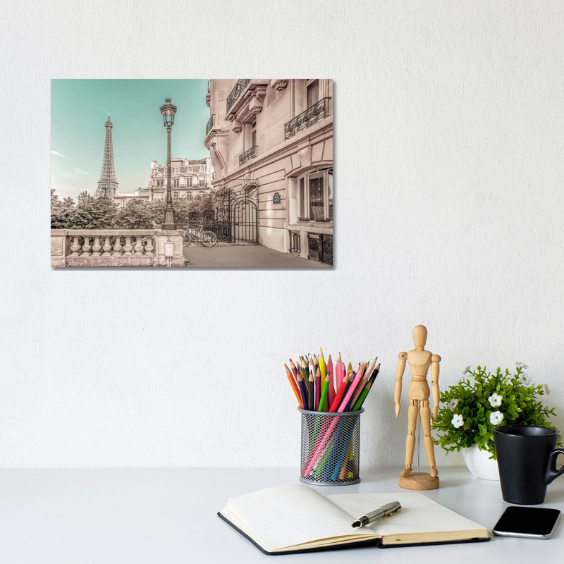 Parisian Charm by Melanie Viola - Wrapped Canvas Print, 20.32 cm H x 30.48 cm W