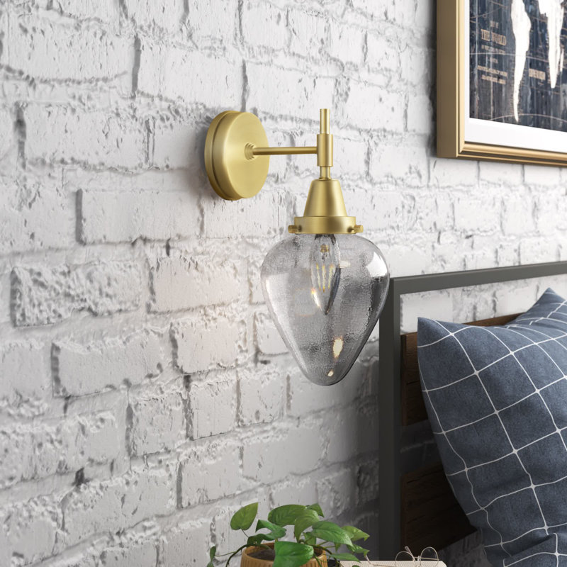 Gayle Chrome Armed Sconce, Satin Nickel, No Bulb Included