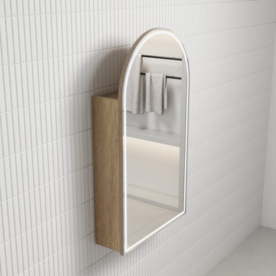 Modern LED Arch Bathroom Medicine Cabinet – Durable Pre-Assembled LED Mirror Shaving Cabinet