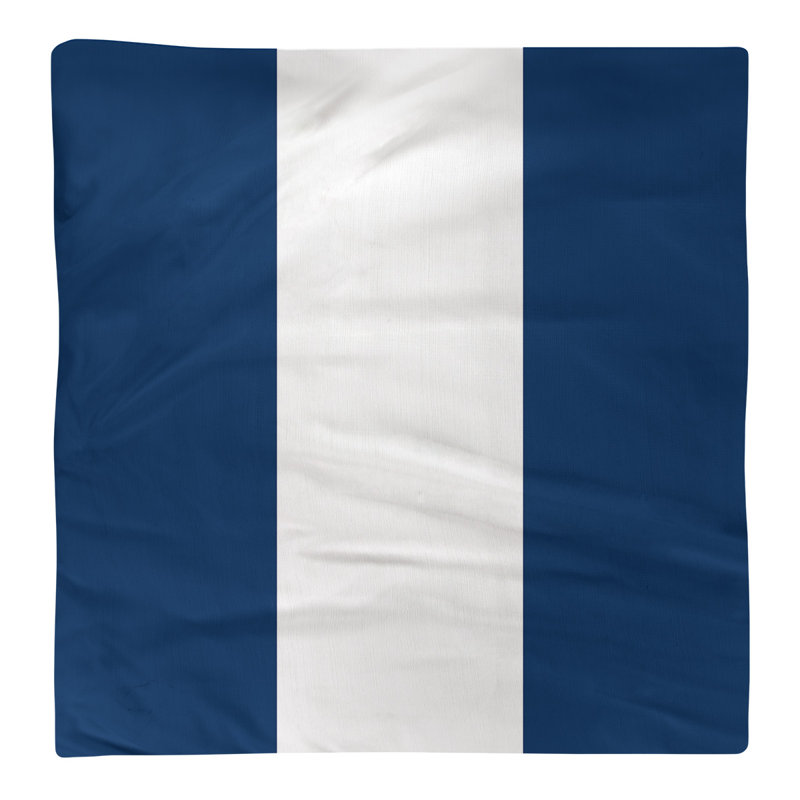 Utah Striped Square Napkin, 22" W x 22" L, Navy/White/Navy, Polyester