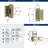 1/4 inch (6mm) Overlay Double Demountable Golden Champagne Cabinet Hinge - 1 Pair-86215689