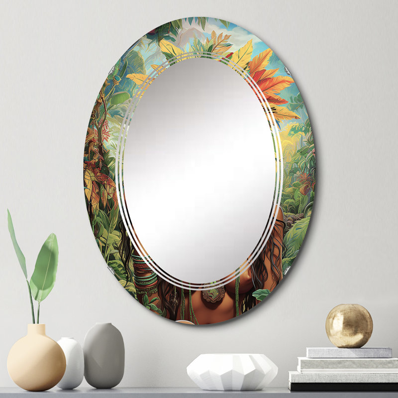 Aronia - Miroir mural moderne ovale, 30 po x 20 po
