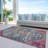 Machine Washable Indoor/Outdoor Xhevrie Teal Rug-523751245
